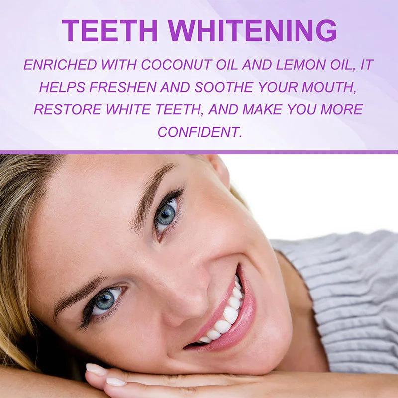 Bandes de blanchiment des dents violettes Brighteni Dent Améliorer le jaunissement dentaire Nettoyage du sourire lumineux Hygiène buccale Bande de blanchiment des dents