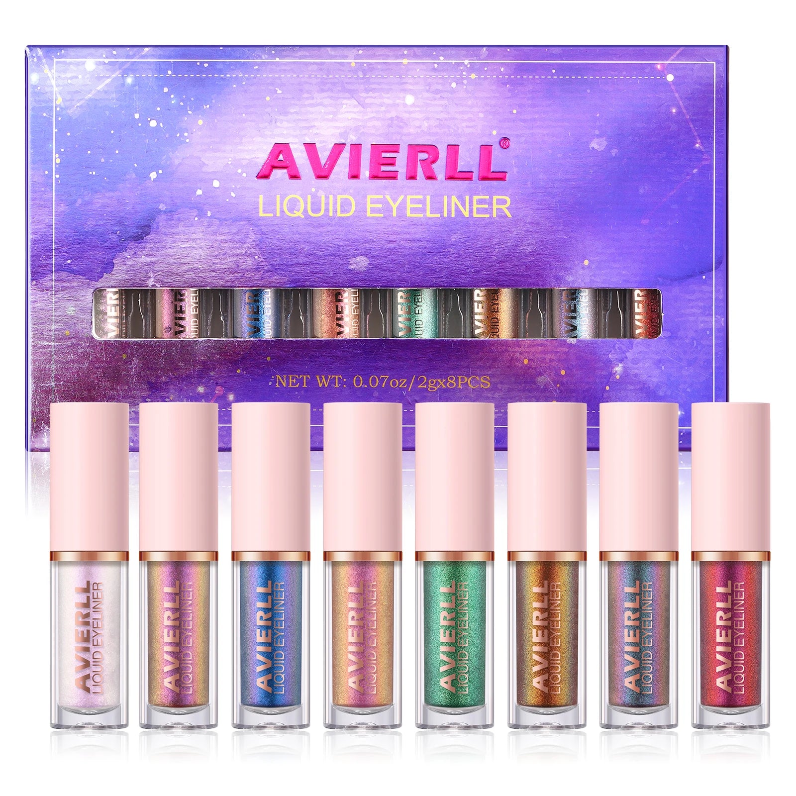 Ensemble d’eyeliners caméléon, 8 couleurs, fard à paupières liquide à paillettes imperméable longue durée, pas de taches, séchage rapide