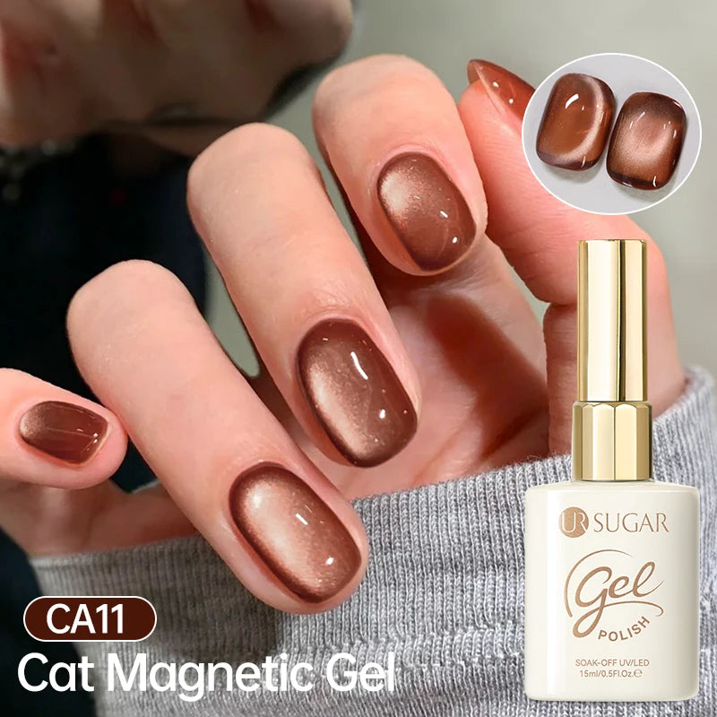 UR SUGAR 15ml Cat Magnetic Gel Nail Polish 30 Colors Semi Permanent Magnetic Gel UV/LED Soak Off Painting Vanrish Design
