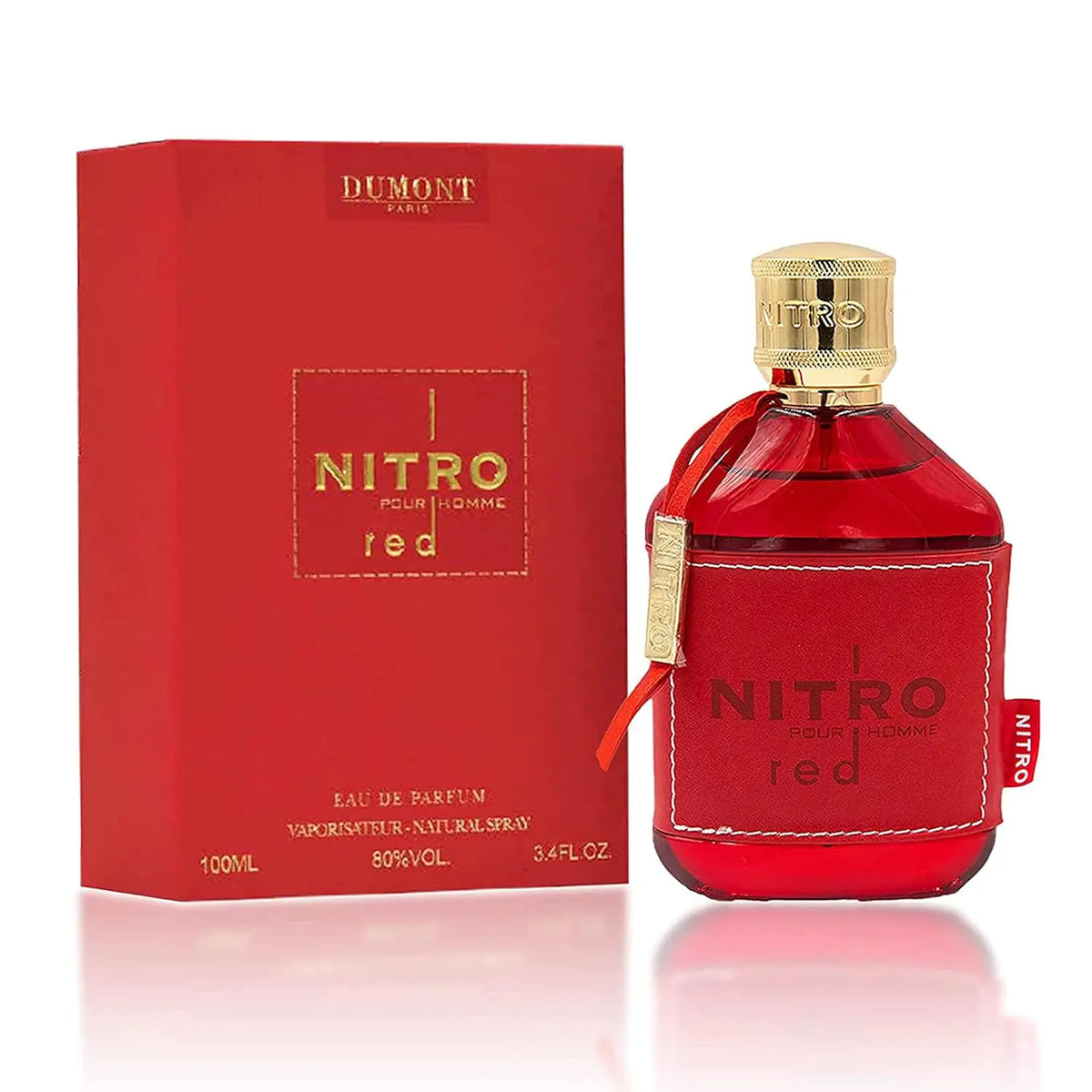 Eau de Parfum Nitro Red 3.4 Fl Oz pour Homme – Parfum Riche Fruité Boisé Floral – Sillage Luxueux Longue Durée