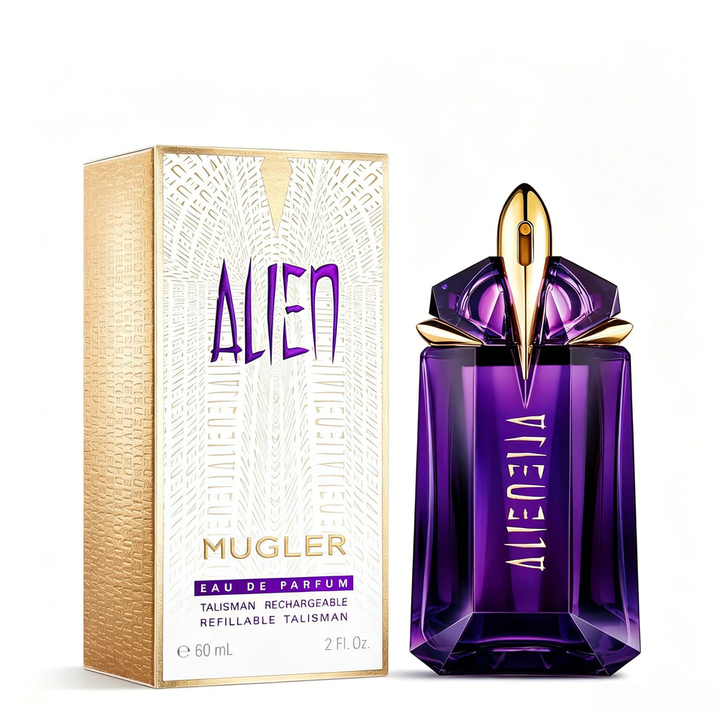 Parfum Mugler Alien Extraintense EDP, parfum floral boisé intense avec tubéreuse, jasmin et vanille, fragrance hypnotique toute la journée pour femmes