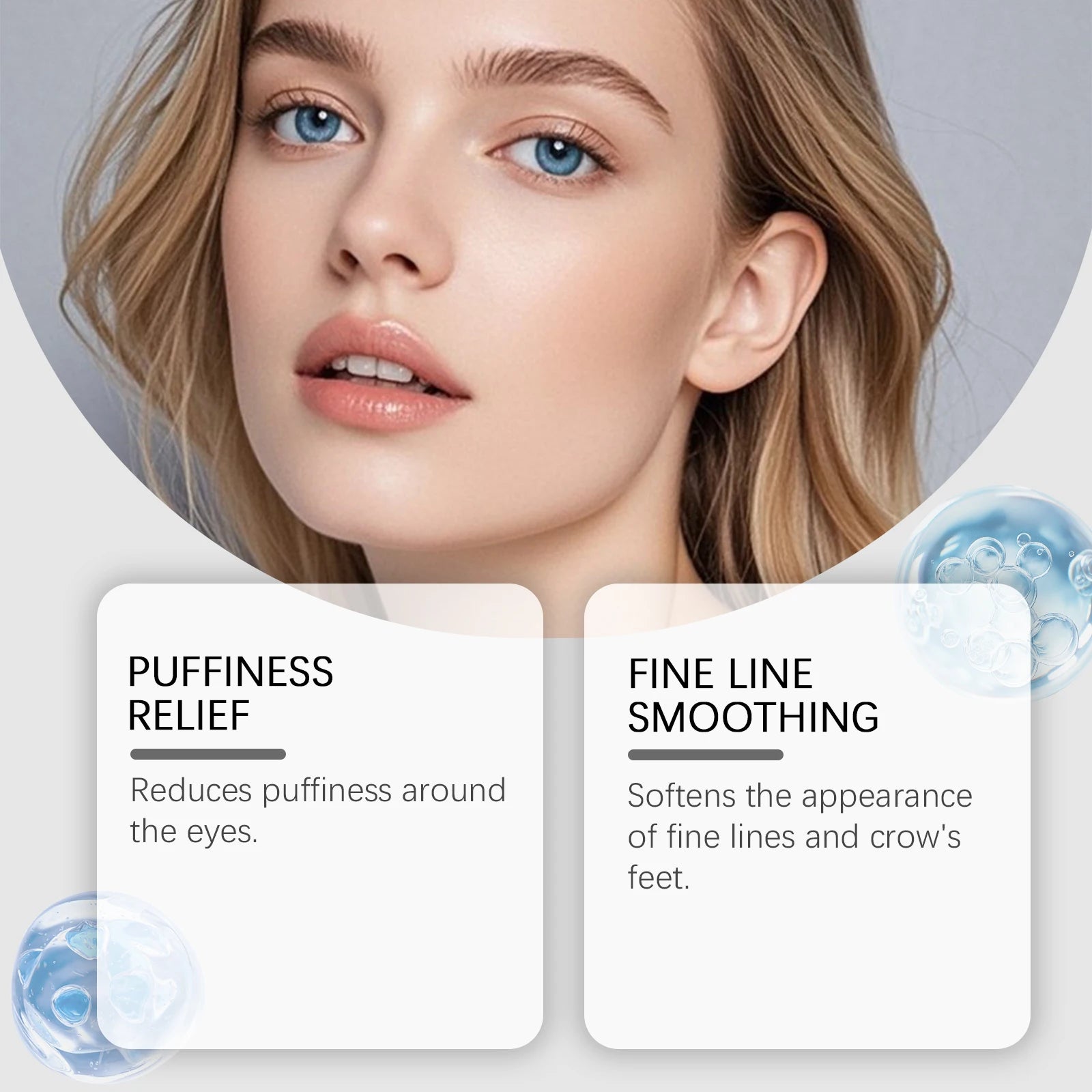 Patch pour les yeux en hydrogel de collagène peptidique Réduire les rides, les cernes avec le peptide de cuivre, la niacinamide, le gel hydratant raffermissant, coussinets pour les yeux