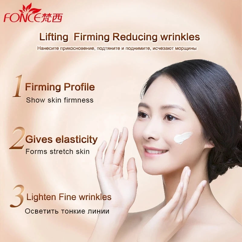 Fonce Korea Anti-âge anti rides Crème pour le visage Peau sèche Hydratant Lifting du visage Raffermissant Crème de jour et de nuit Sérum peptidique 50g
