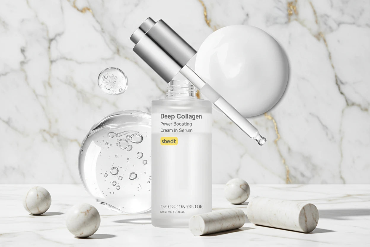 Sérum d'ampoule de peptide de collagène de soie Ensemble de soins coréens Sérum hydratant au collagène profond Crème de capsule de puissance au rétinol Soins du visage pour femmes