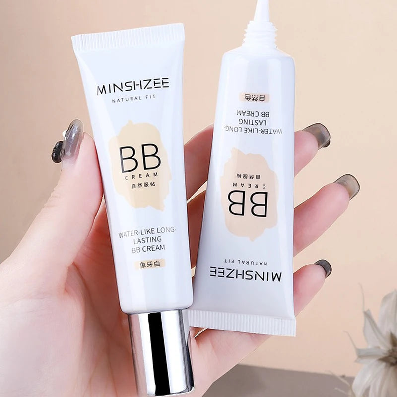 BB crème Fond de teint liquide hydratant, imperméable, longue durée, couleur ivoire, base naturelle, correcteur, maquillage léger et non collant