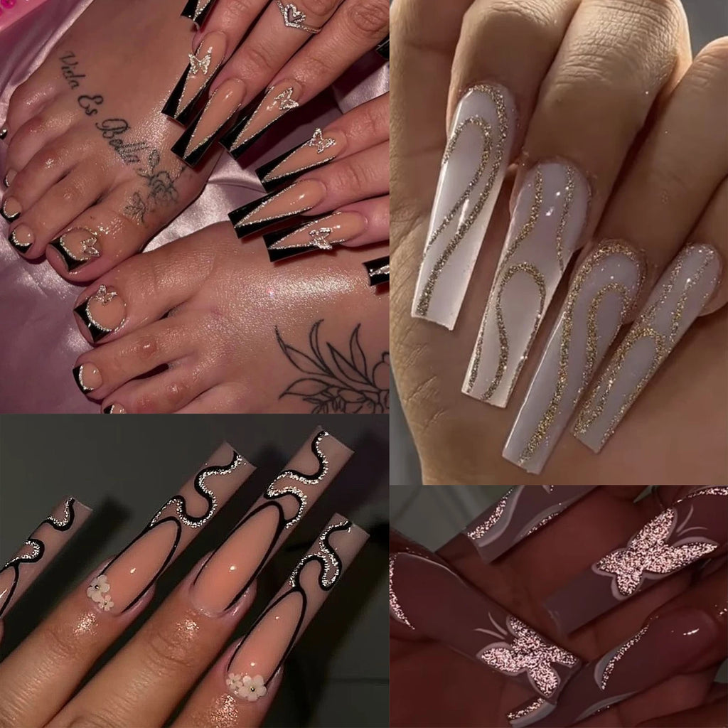 Gold Silver Glitter Liner Gel Nail Polish Super Bright Sparkling Glow In Dark French Line Semi Permanent Nail Painting UV Gel