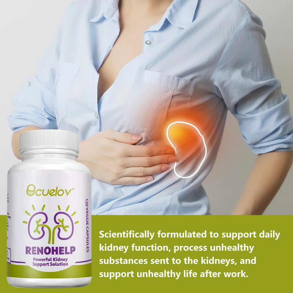 Complément naturel de soutien des reins – Soutient la santé des reins et nettoie, répare les dommages et la fonction normale, 120 capsules