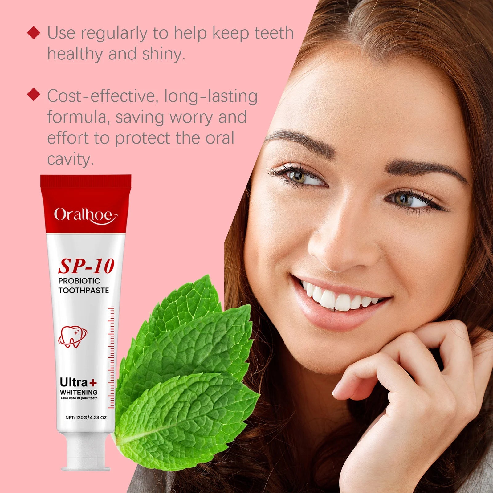 ORALHOE SP-10 Dentifrice probiotique Blanchir les dents Éliminer les taches de plaque Blanchiment des dents Hygiène buccale Nettoyer Souffle frais Soins des dents