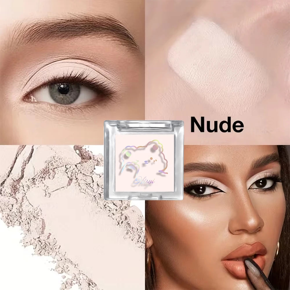 plateau de fard à paupières - Des reflets mats de longue durée - Des paillettes brillantes pour des contours naturels de tous les tons de peau, orange et blanc