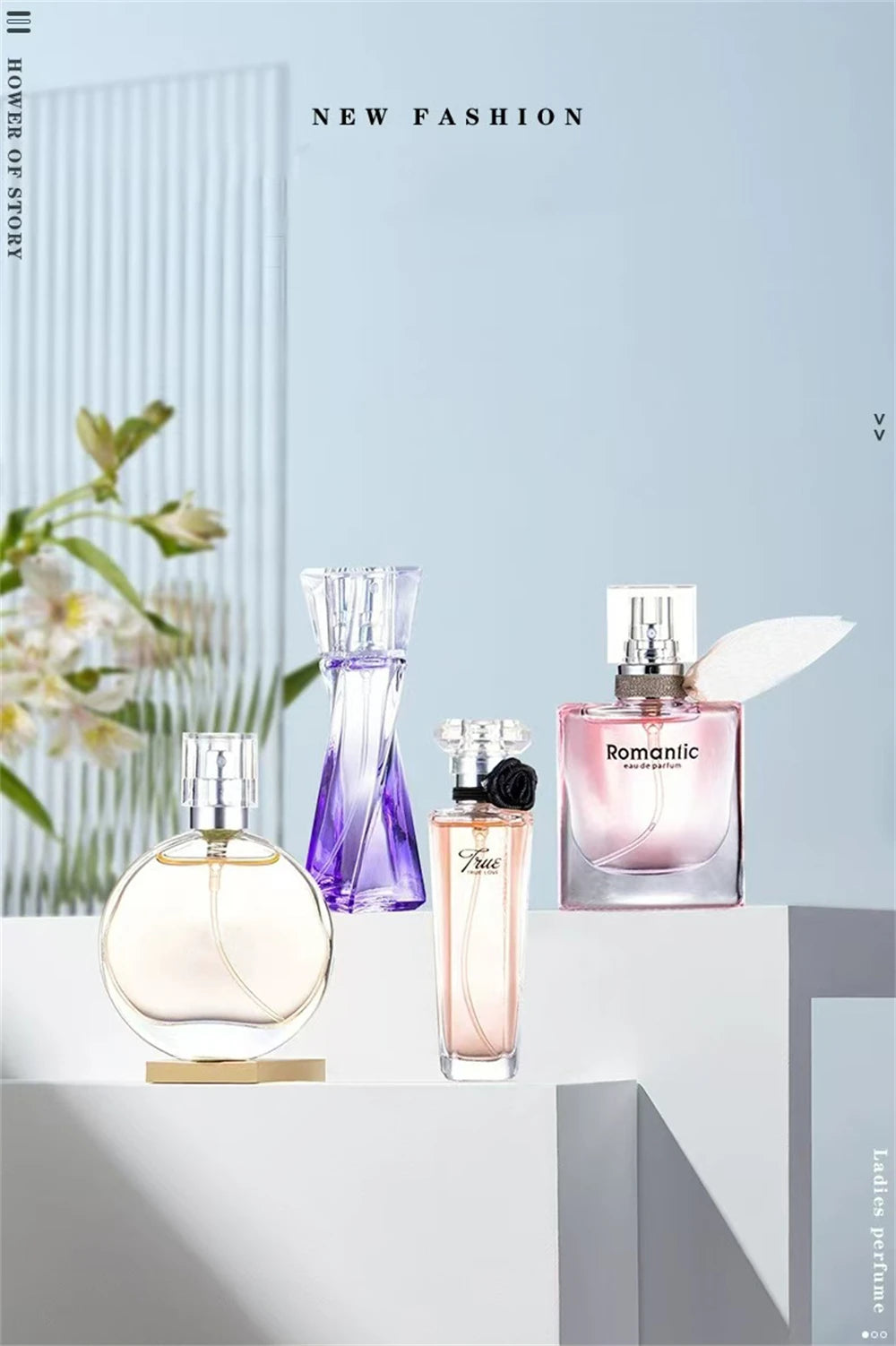 Parfum floral frais et naturel pour femme, nouilles phéromones de marque, coffret cadeau, haute qualité, 95ml, ensemble de 4 pièces