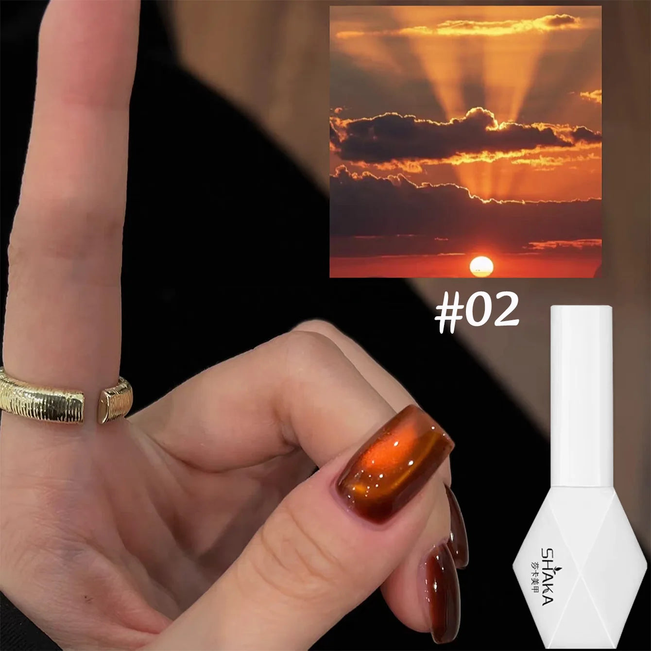 Vernis à ongles 60 variantes                          WS 10ML Sunlight Cat Eye Gel Blanchiment Vin Rouge Couleur Lumière Coucher de soleil Glow Cat Eye Glass Beads Nail Atr