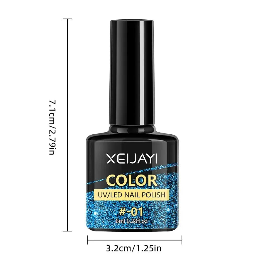 Ensemble de 6 vernis à ongles en gel œil de chat, vernis à ongles magnétique réfléchissant et bâton, tremper le vernis à ongles en gel œil de chat Manucure Nail Art Gift F