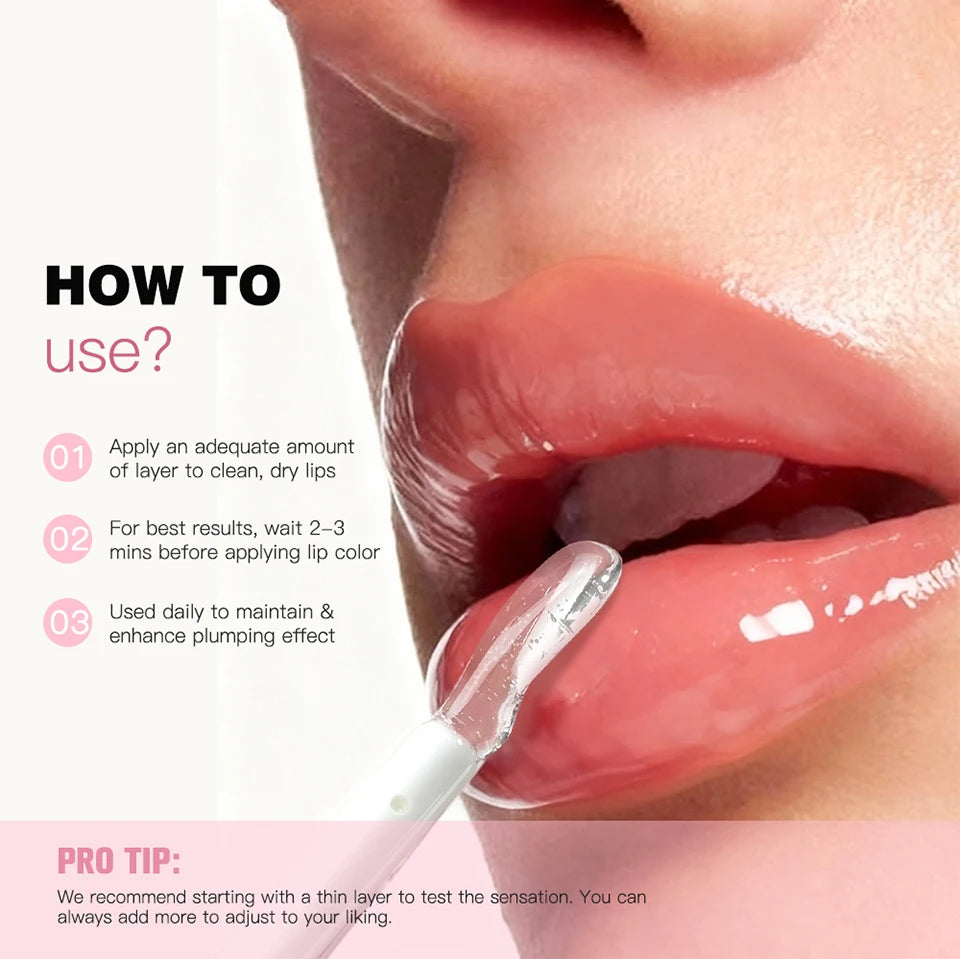 Lakerain lèvres plus dodues hydratation profonde nutrition longue durée haute brillance brillant finition volumineuse liquide hydratant pour les lèvres