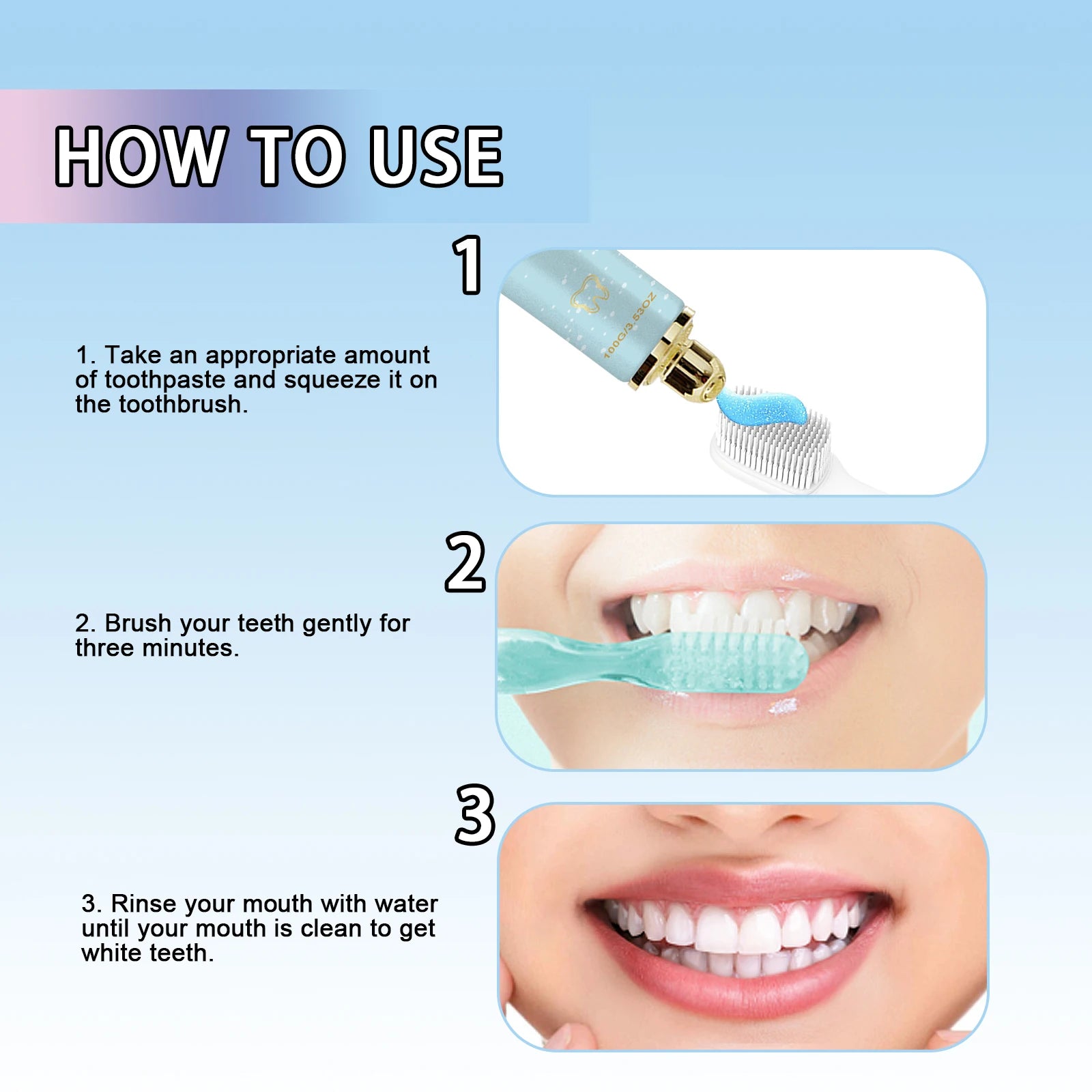 Dentifrice Jaysuing Cool Whitening Tooth Dentifrice Clean Strong Teeth Fresh Breath Réduit la plaque Soins buccaux de longue durée Prévenir la mauvaise haleine