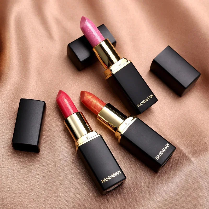 Rouge à lèvres métallique Pearl Changing 9 couleurs Long-Dury brillant plaqué or chaud sirène Maggie rouge à lèvres pour femmes