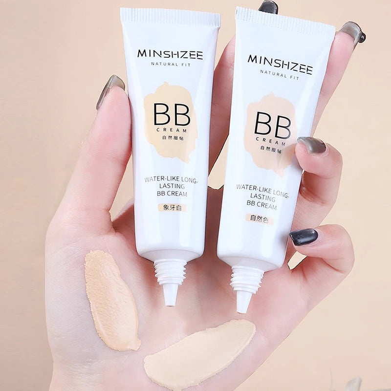 BB crème Fond de teint liquide hydratant, imperméable, longue durée, couleur ivoire, base naturelle, correcteur, maquillage léger et non collant