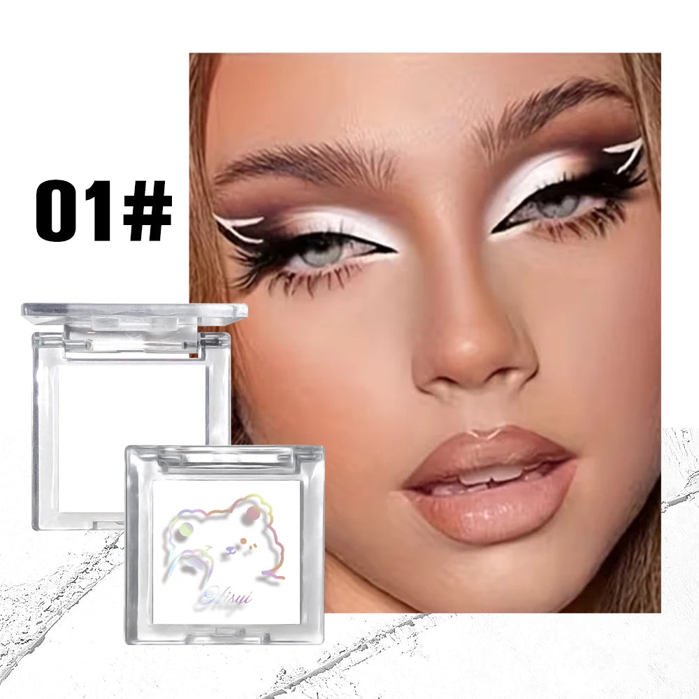 plateau de fard à paupières - Des reflets mats de longue durée - Des paillettes brillantes pour des contours naturels de tous les tons de peau, orange et blanc