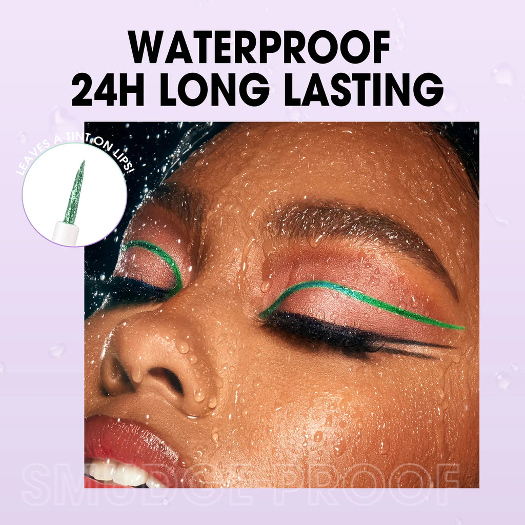 Ensemble d’eyeliners caméléon, 8 couleurs, fard à paupières liquide à paillettes imperméable longue durée, pas de taches, séchage rapide