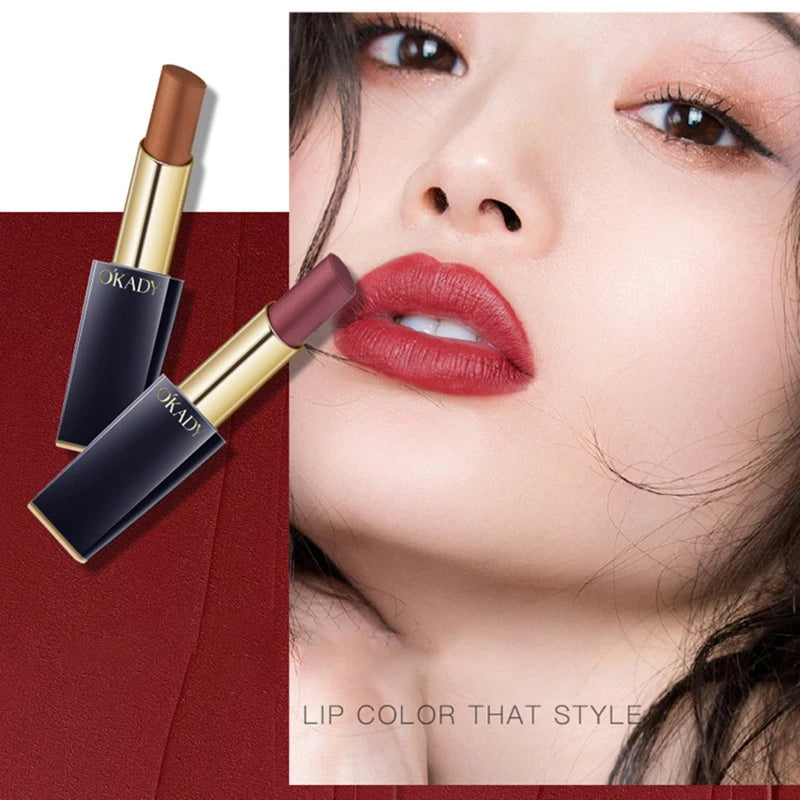 Rouge à lèvres antiadhésif imperméable, 5 couleurs, Tube rond, hydratant, facile à colorer, brillant à lèvres longue durée, cosmétiques