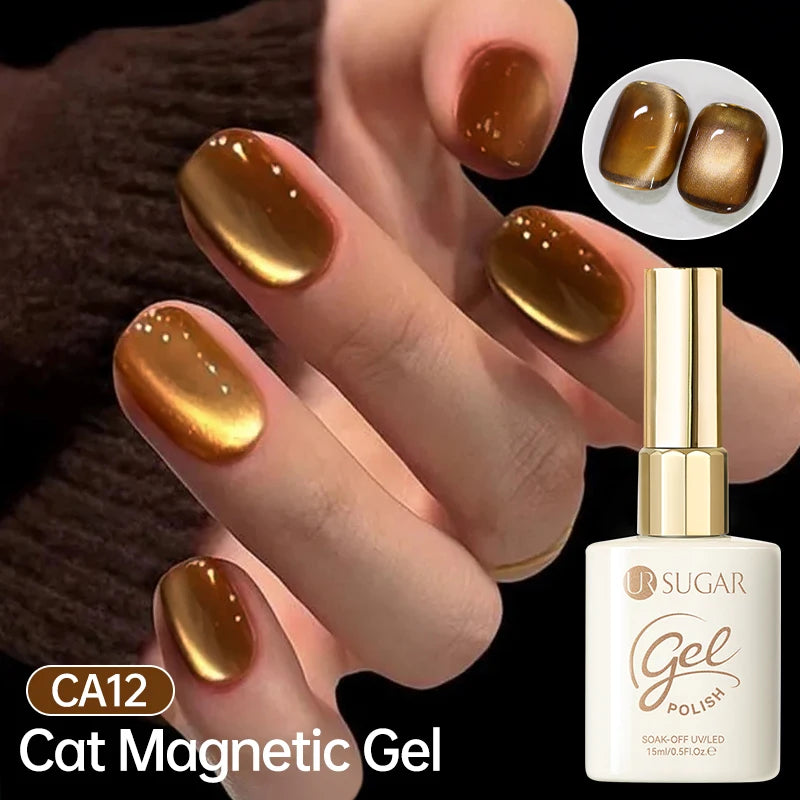 UR SUGAR 15ml Cat Magnetic Gel Nail Polish 30 Colors Semi Permanent Magnetic Gel UV/LED Soak Off Painting Vanrish Design