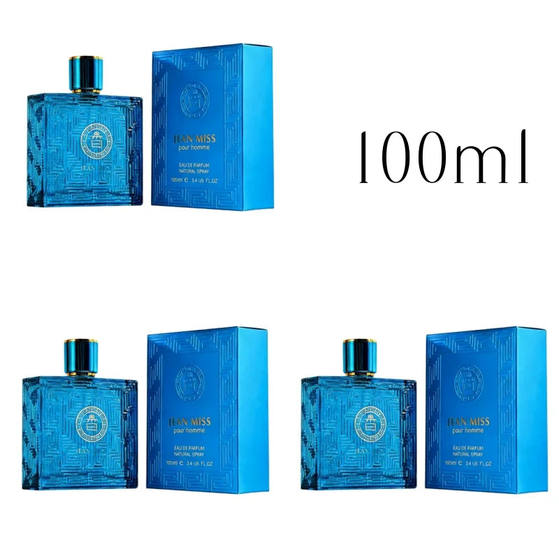 Parfum pour homme de qualité supérieure, série Eros & Bleu, 100 ml. Eau de Cologne pour homme, parfum longue durée.