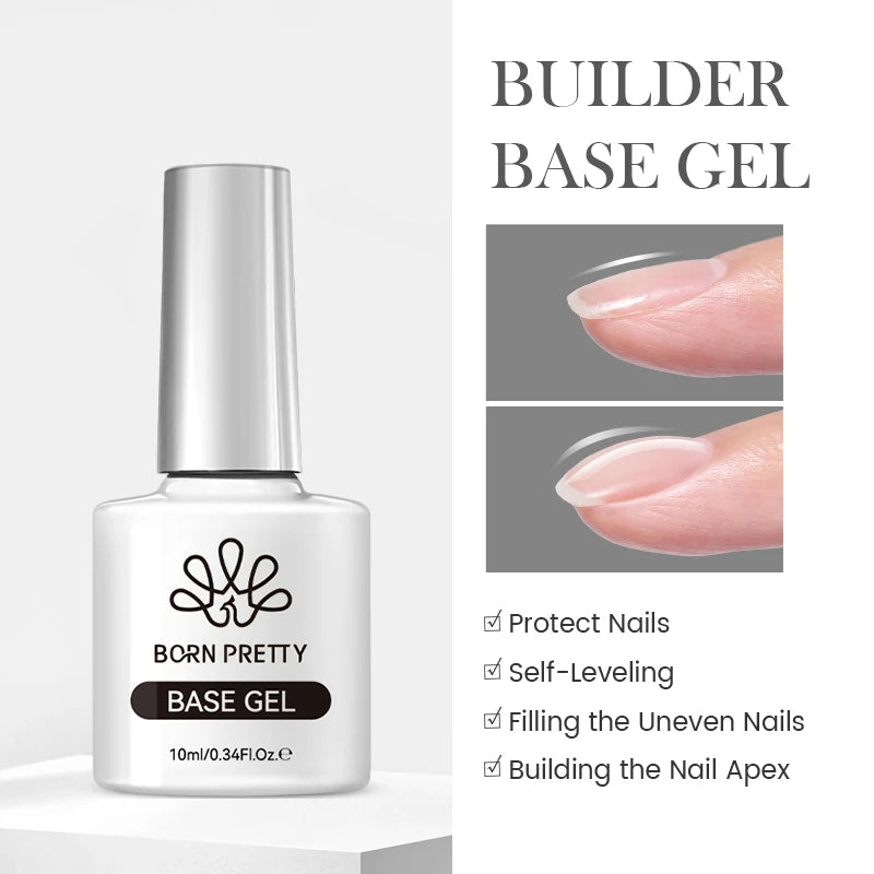 BORN PRETTYvernis à Ongles Gel, Semi Transparent, Soak Off UV LED, Vernis à Ongles Nude, N64.Gel Varjuvening,Art des ongles, 50 Couleurs, 10ml