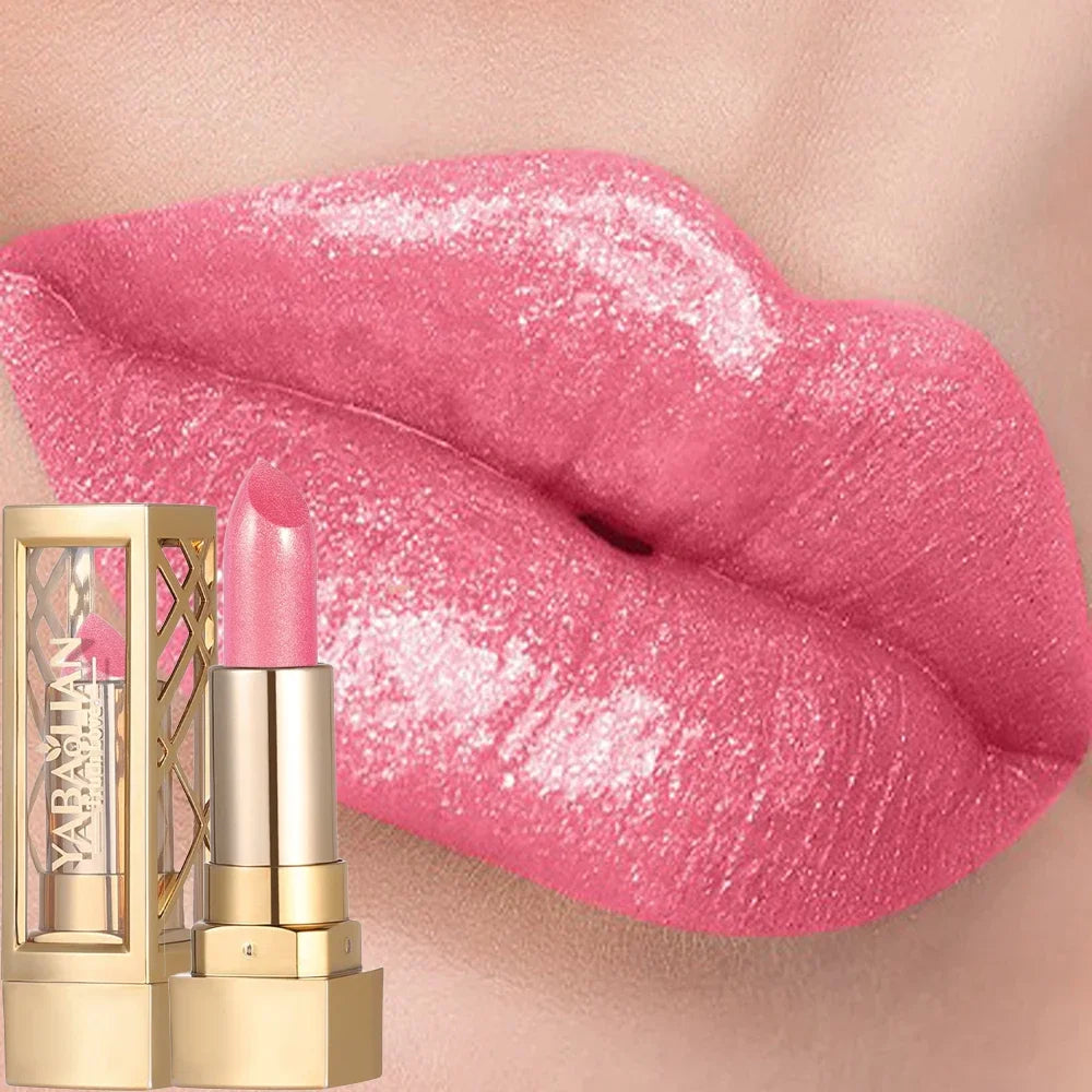 Luxueux rouge à lèvres creux mat nacré paillettes velours rouge à lèvres brillant nu rouge imperméable à l’eau solide brillant à lèvres maquillage