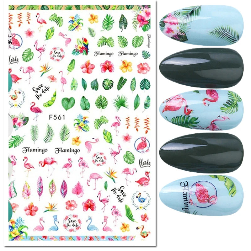 Autocollants 3D pour art des ongles , rose clair, violet, pétales de fleurs, décalcomanies pour décoration de manucure, salon de beauté, été
