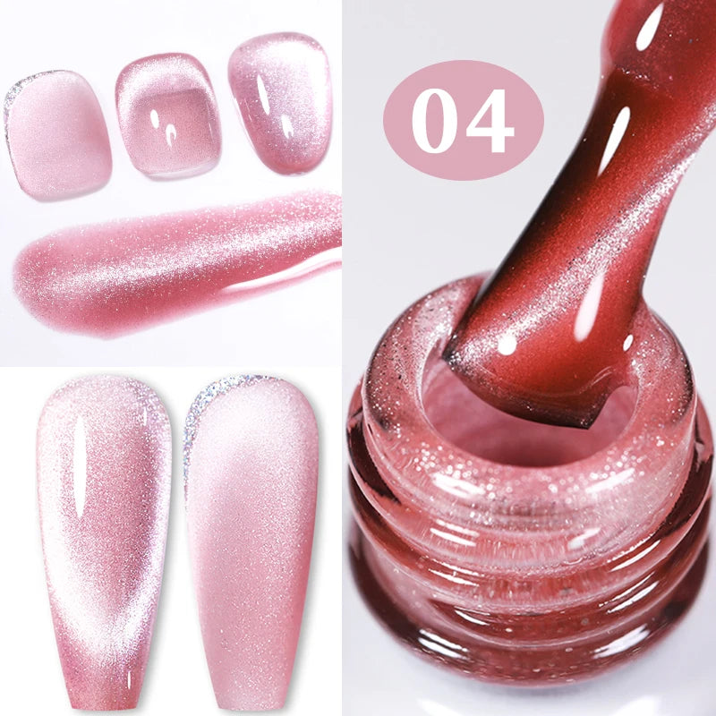 BORN PRETTY 10ml Gold Water Light Cat Magnetic Gel Polish Spaking Glitter Crystal Black Soak Off UV LED Vernis Manucure