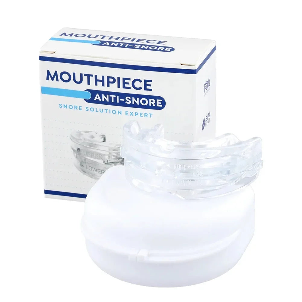 Protège-dents anti-ronflement Bruxisme Améliorer la qualité du sommeil Anti-ronflement et apnée Dispositif de ronflement Protège-dents avec boîte de rangement