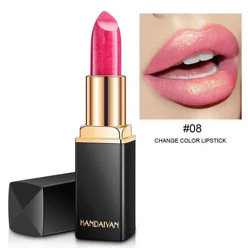 Rouge à lèvres métallique Pearl Changing 9 couleurs Long-Dury brillant plaqué or chaud sirène Maggie rouge à lèvres pour femmes
