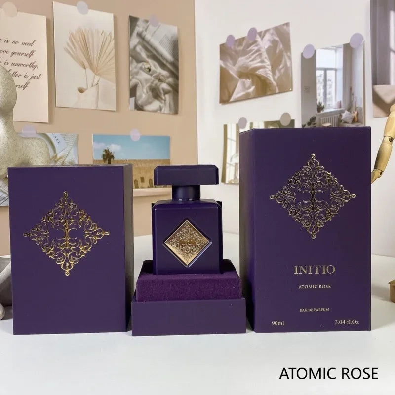 Parfum unisexe raffiné 90 ml, fragrance haut de gamme, orientale, boisée, longue tenue, infusée d'ambre, rose, vanille, oud, parfum signature.