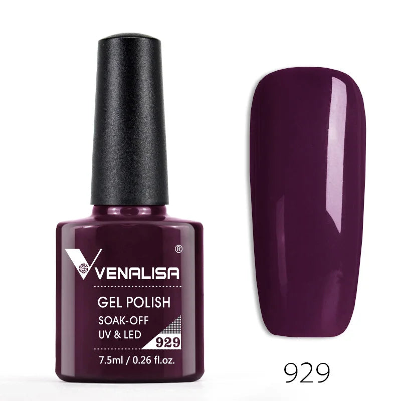 Vernis à ongles Venalisa 7.5ml Fashion Shiny Soak Off UV Gel Nail Gel Polish Cosmetics Nail Art Manicure Nails Gel Polish Tips Nail Varnish