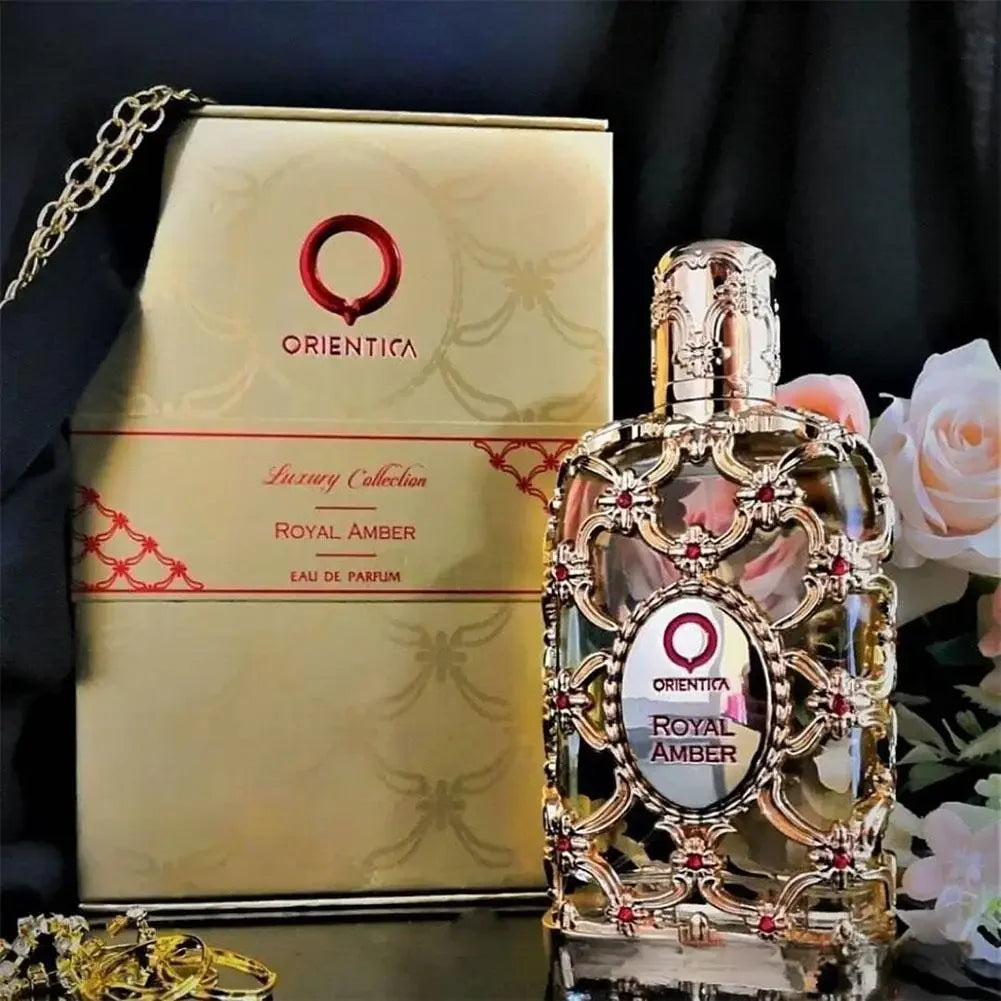 Parfum Royal Amber de Dubaï 100ml, parfum à la rose, parfum oriental longue durée en flacon de verre pour hommes et femmes