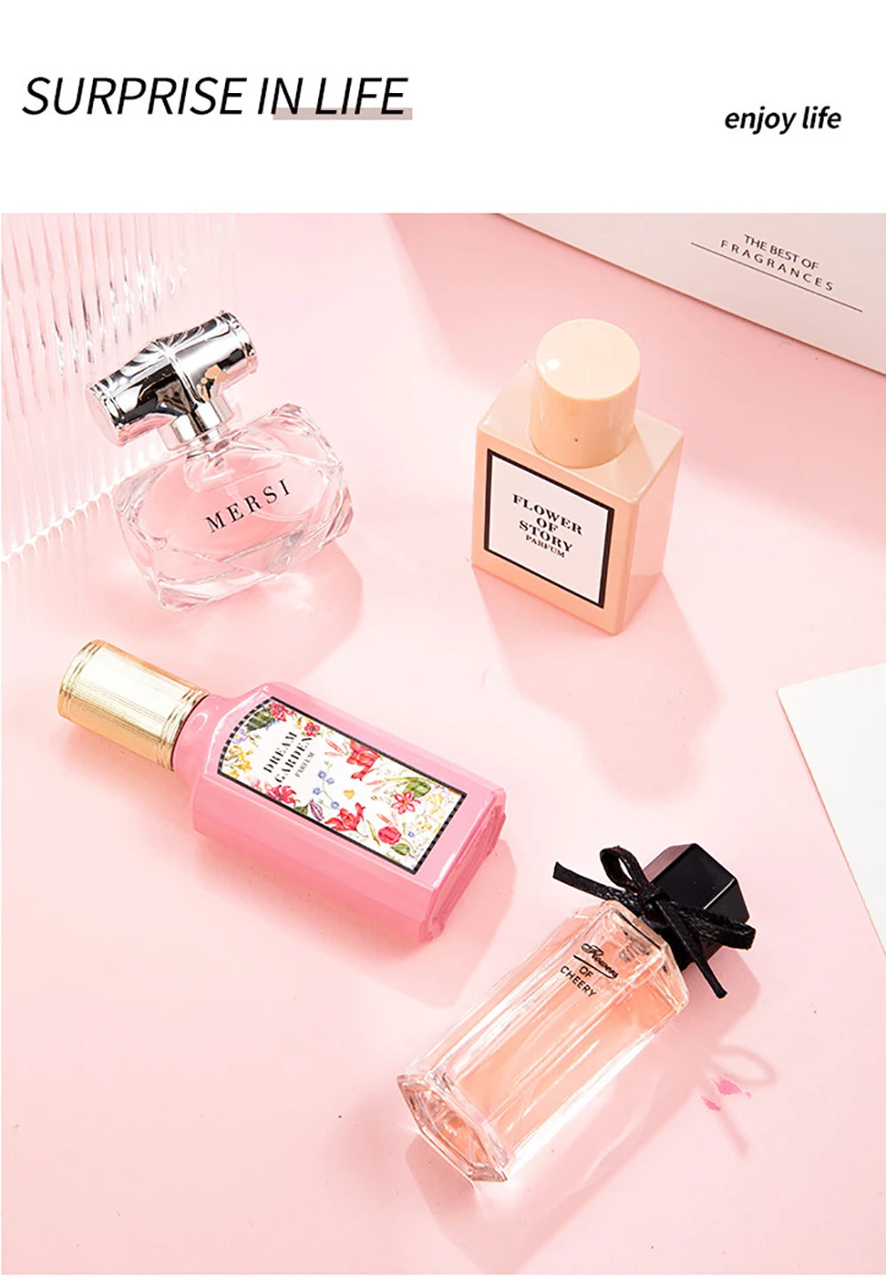 Coffret cadeau de parfum floral pour femme, parfum, balminess, 110ml, ensemble de 4 pièces