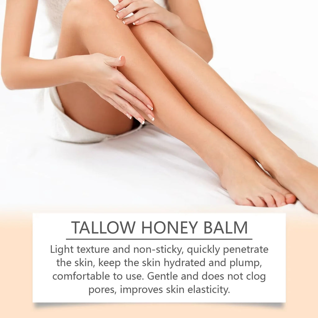 Baume au miel de suif brillant Hydratant pour la peau Enhacne Élasticité Améliorer la matité Décolorer les lignes fines Raffermissant le visage Crème hydratante pour le corps