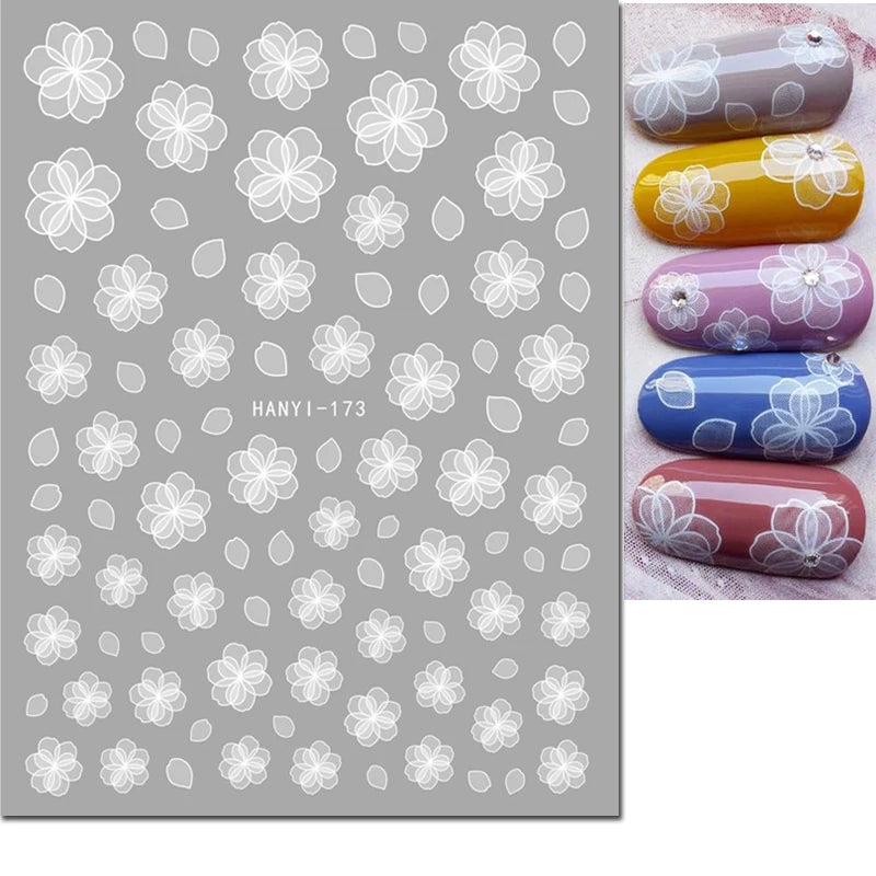 Autocollants 3D pour art des ongles , rose clair, violet, pétales de fleurs, décalcomanies pour décoration de manucure, salon de beauté, été
