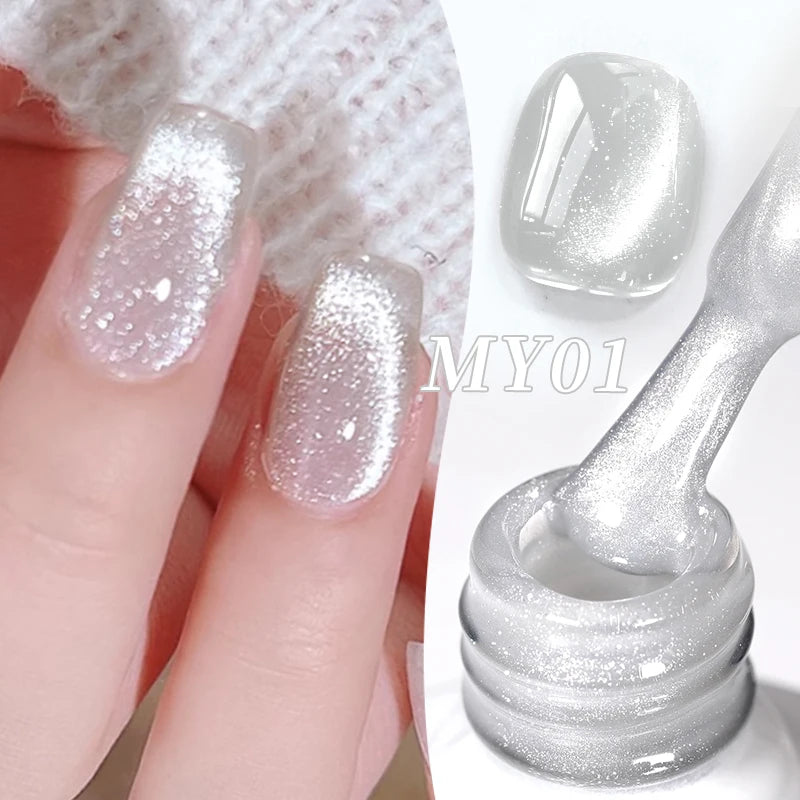BORN PRETTY 10ml Gold Water Light Cat Magnetic Gel Polish Spaking Glitter Crystal Black Soak Off UV LED Vernis Manucure