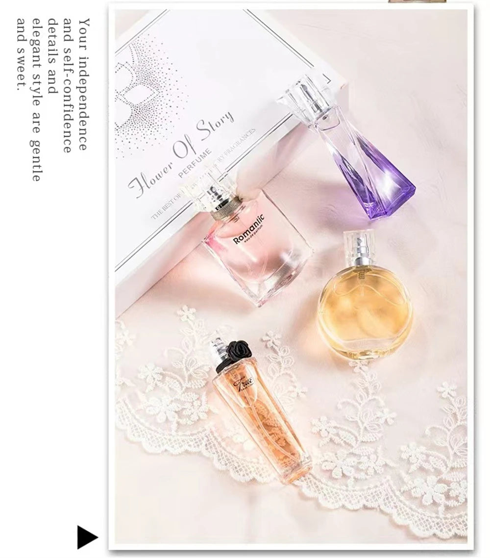 Parfum floral frais et naturel pour femme, nouilles phéromones de marque, coffret cadeau, haute qualité, 95ml, ensemble de 4 pièces