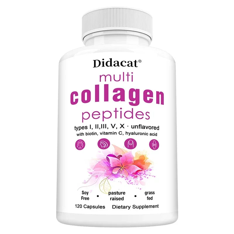 Peptides multi-colagène-Anti-âge, éclaircissant le teint, raffermissant la peau, les cheveux, les ongles, la peau et les articulations