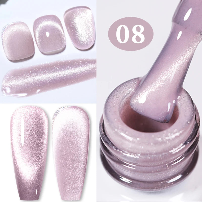 BORN PRETTY 10ml Gold Water Light Cat Magnetic Gel Polish Spaking Glitter Crystal Black Soak Off UV LED Vernis Manucure