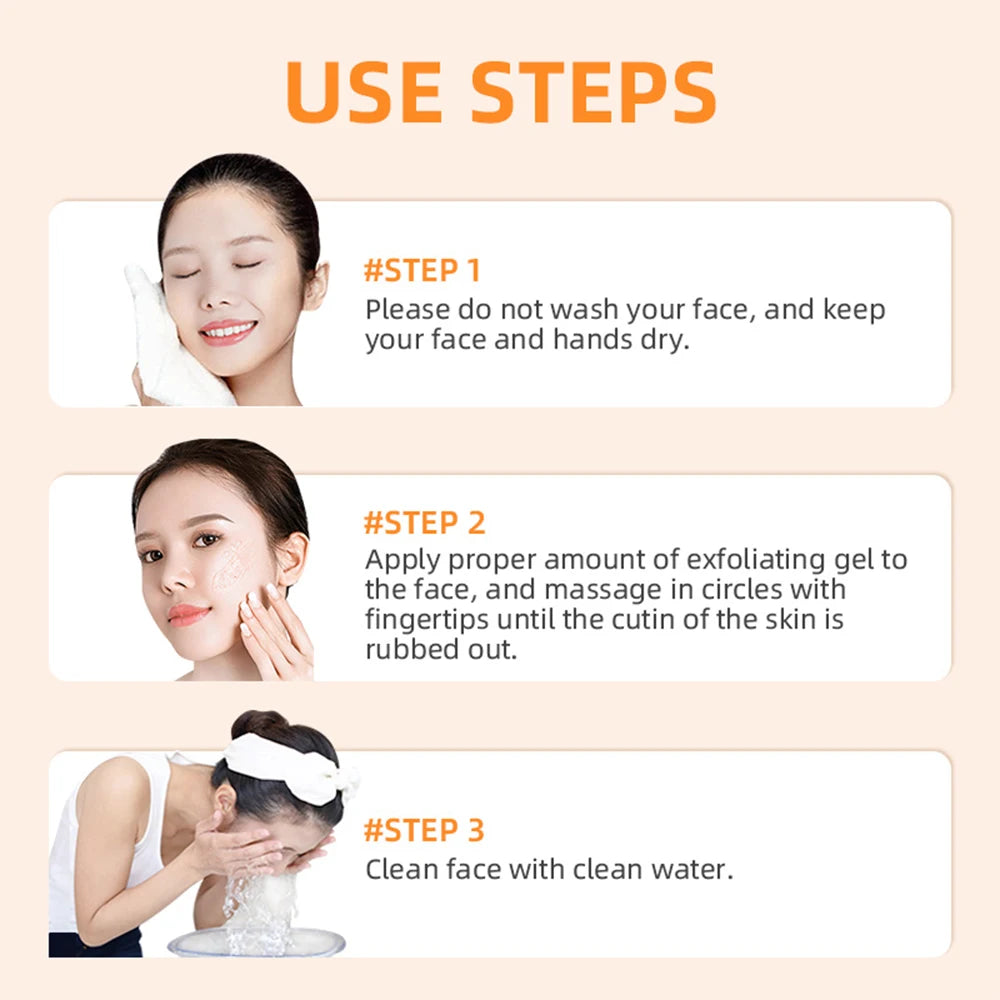 50g Orange Exfoliating Gel Dead Skin Remover Brighten Peeling Gentle Repair Scrub Whiten Hydrating Moisturizing Korean Skin