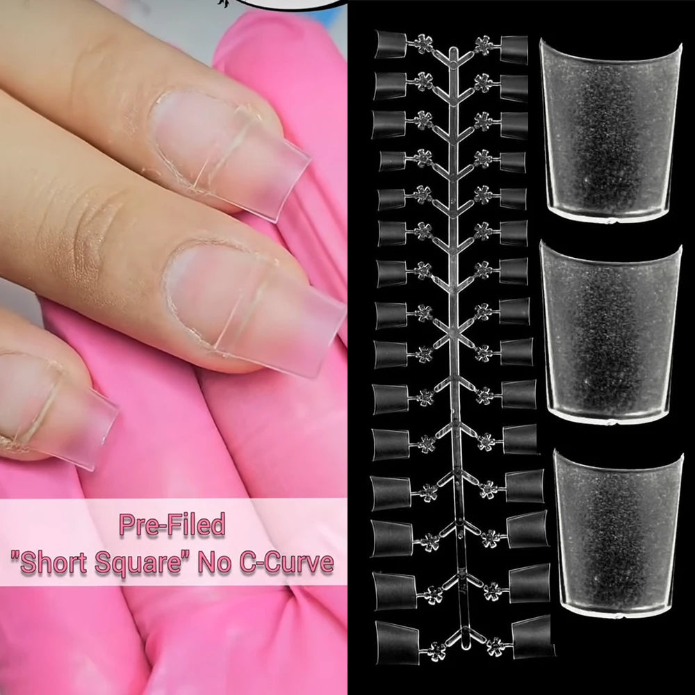 30pcs Pointes d’ongles d’orteil carré Été Dégradé Faux orteils Ongles Portable Short Ensemble D’Ongles De Pieds Carrés Appuyez Sur L’Ongle