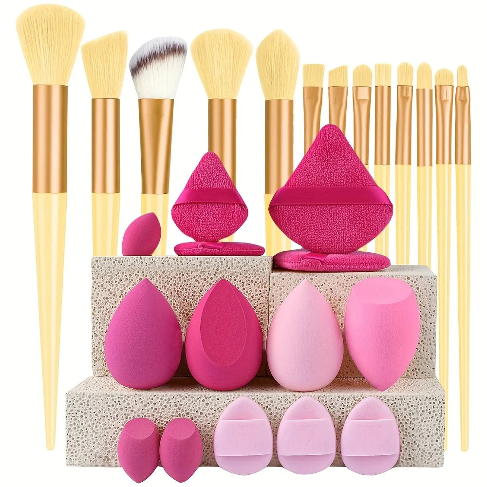Pinceaux de maquillage 8-29 pièces Kit de maquillage professionnel femmes cosmétique pinceau à poudre douce fard à paupières fond de teint ensemble complet outil de beauté de voyage