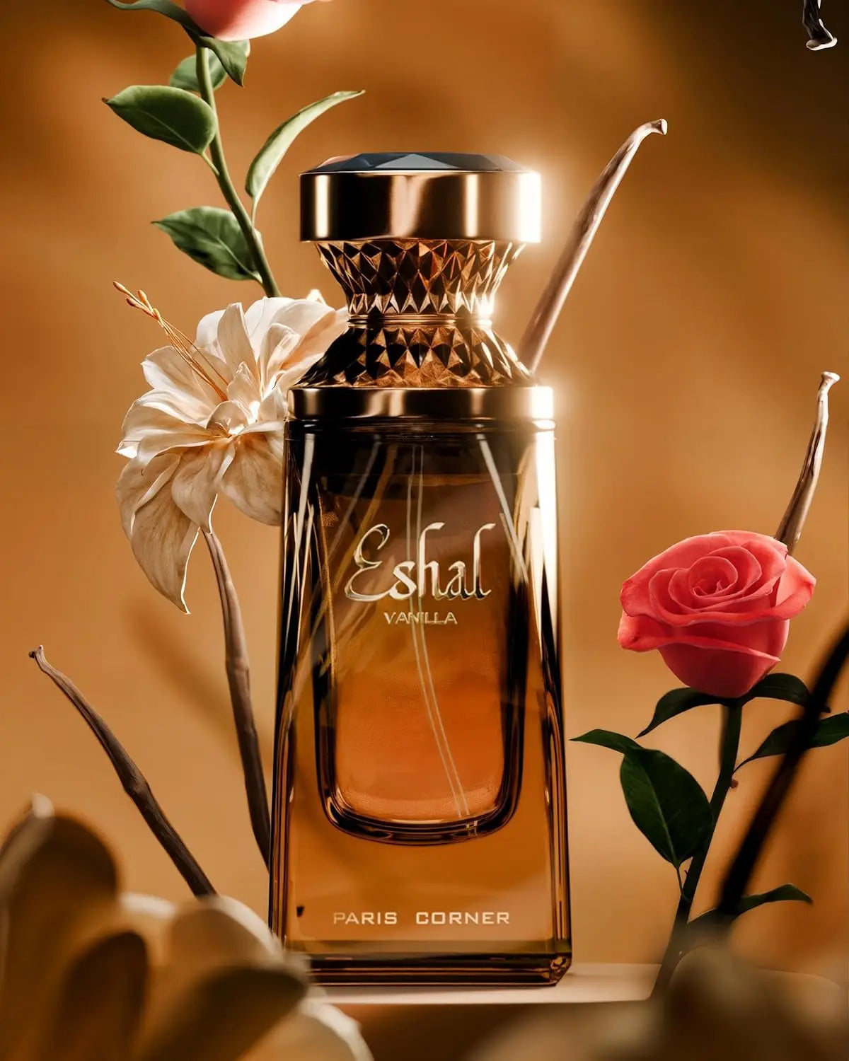 Parfum Paris Corner Eshal Vanilla EDP 3.4 Fl Oz pour femmes, parfum sucré et sensuel, longue tenue, indulgence sucrée, haute qualité