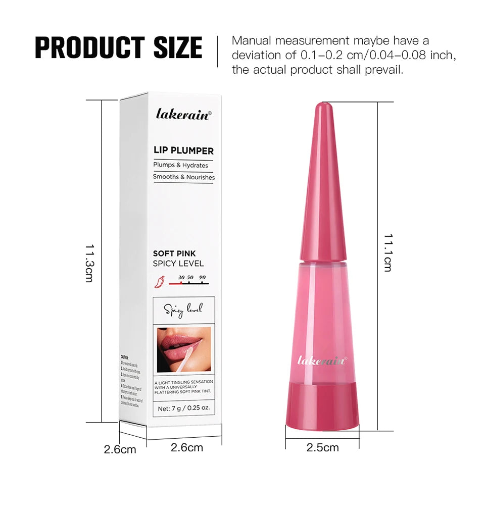 Lakerain lèvres plus dodues hydratation profonde nutrition longue durée haute brillance brillant finition volumineuse liquide hydratant pour les lèvres