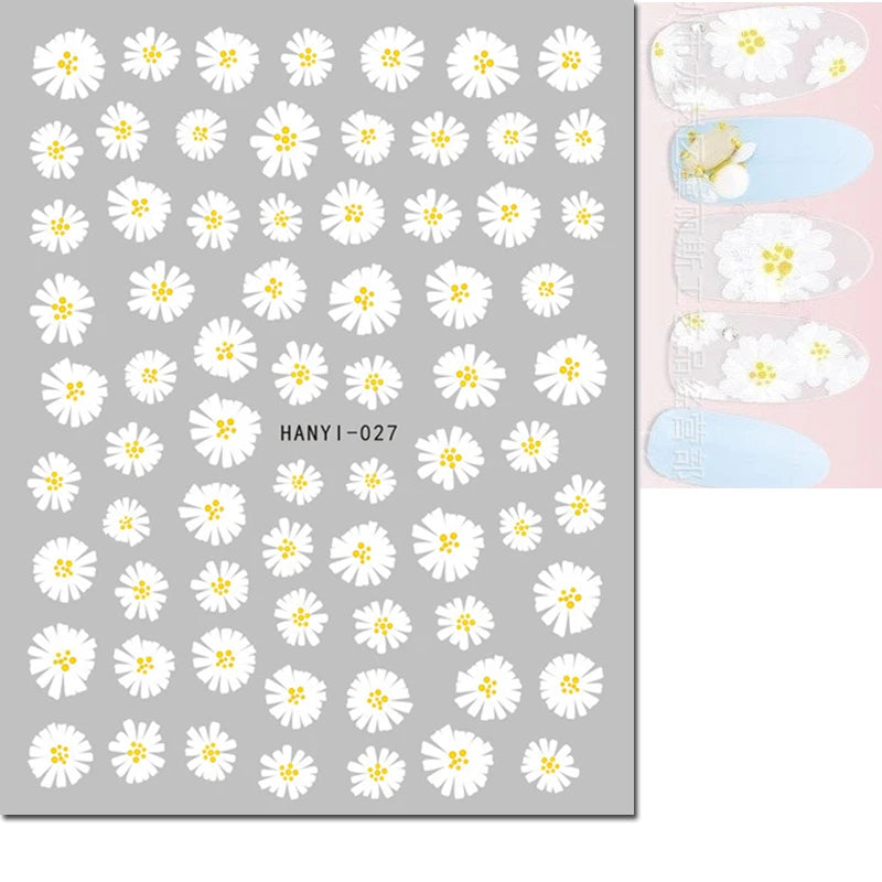 Autocollants 3D pour art des ongles , rose clair, violet, pétales de fleurs, décalcomanies pour décoration de manucure, salon de beauté, été
