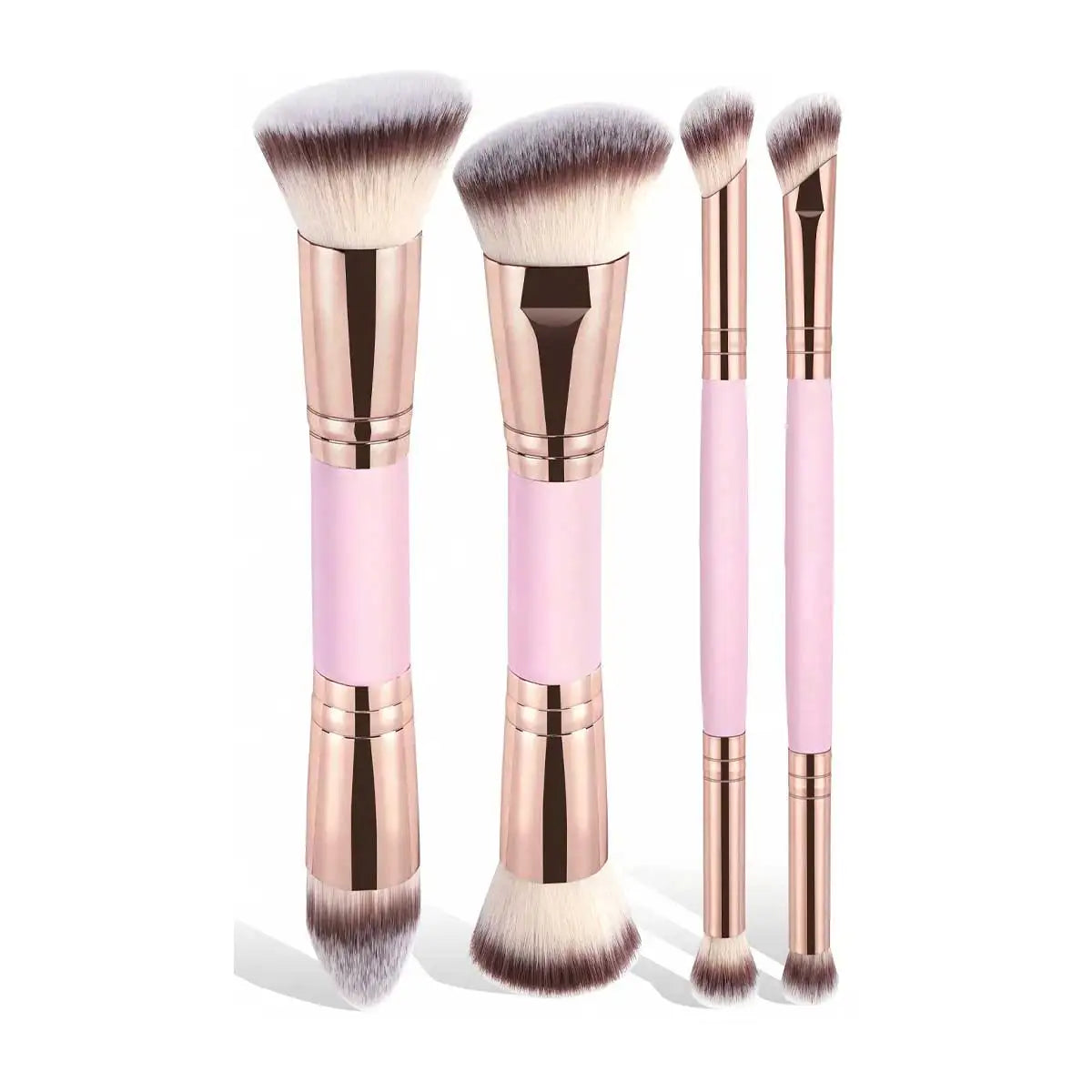 Ensemble de pinceaux de maquillage de base, 4 pièces, avec boîte, fond de teints à double extrémité, poudre, Blush, détails pour pinceaux de fard à paupières, voyage pour débutants