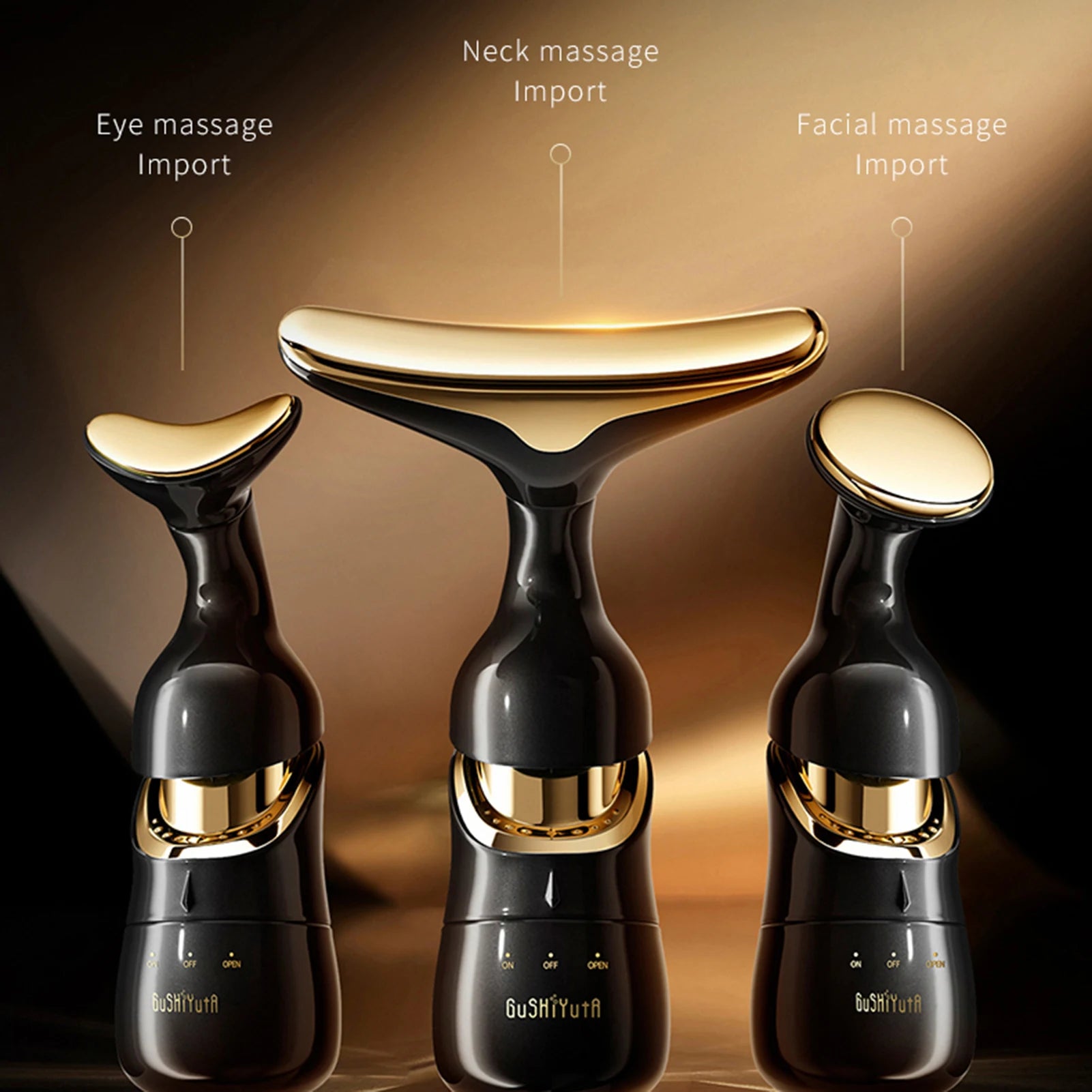 3 en 1 soins de la peau dispositif de levage raffermissant du visage cou Massage des yeux du visage plus mince Anti-âge soins de la peau outil de sculpture du visage