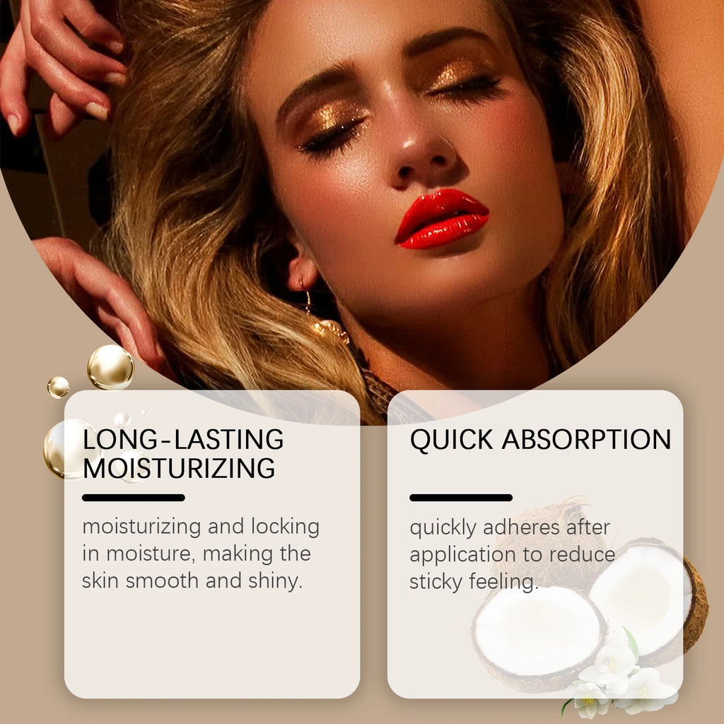 Lotion bronzante à la noix de coco, autobronzant, rehausseur de bronzage, booster d'assombrissement, hydratant, brun doré sexy, lotion autobronzante